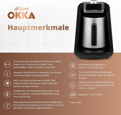 MAȘINĂ DE CAFEA TURCĂ Arzum OKKA RICH SPIN PRO (crom)