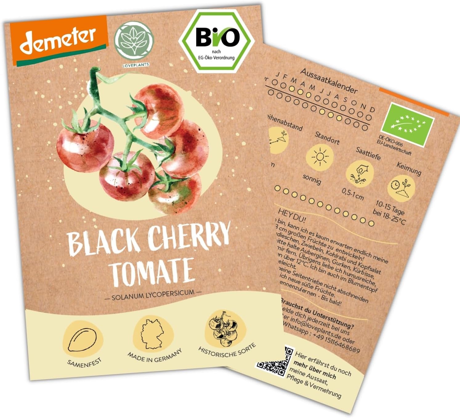 Organic Mini Mexican Cucumber Seeds, 10 Snack Cucumber Seeds, High Germination Rate, Demeter Certified & Open Pollinated | LOVEPLANTS Balcony Garden Raised Bed Vegetable Seeds - Heirloom Vegetable Varieties