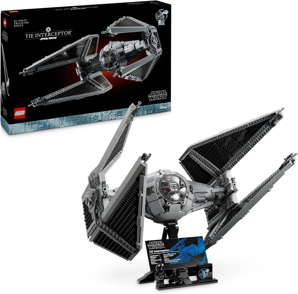 LEGO Star Wars Tie Interceptor Ultimate Collector Series Creative Building Set for Adults Starfighter Brick Model Fan Gift Collectible Ucs Set 75382 Besuche den LEGO-Store Building Sets Default Title