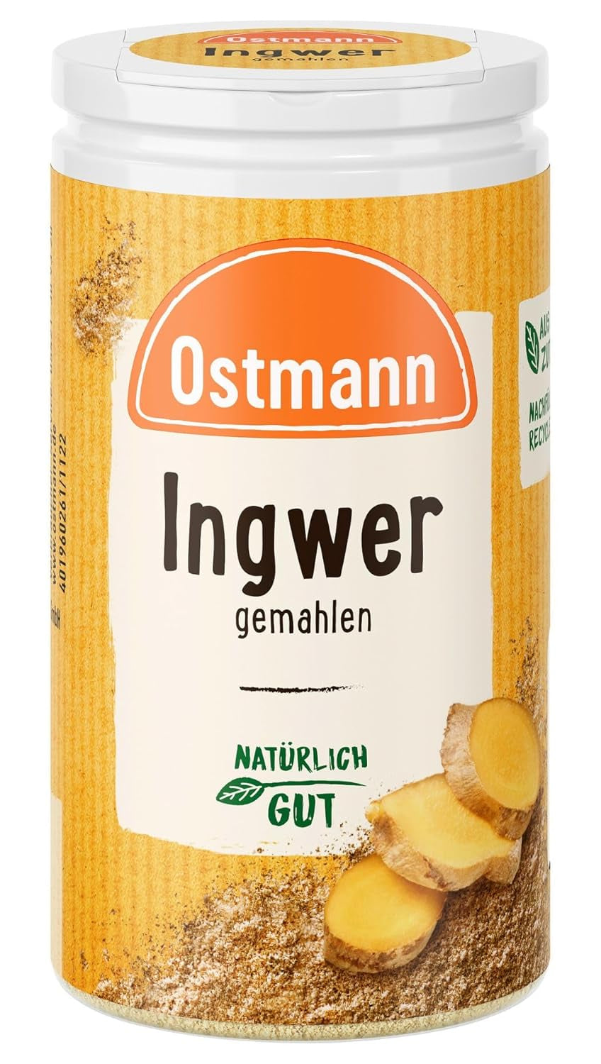 Ostmann Gewürze - Ingwer gemahlen | Nachfüllbare & recyclable Verpackung | 30 g in der Streudose