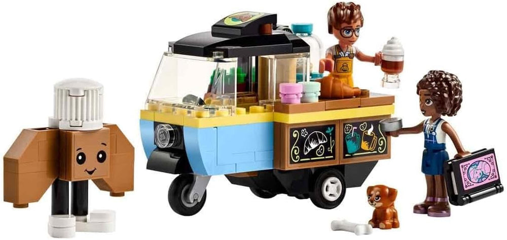 LEGO Friends Rolling Café Small Baking Toy for Kids, Gift for Girls and Boys 6 Years Old, Educational Toy with Aliya, Jules and Aira the Dog 42606 Building Sets Beuche den LEGO-Store