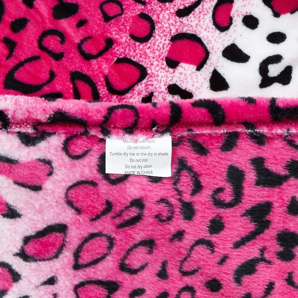 Home Must Haves Queen/King Zebra Giraffe Safari Animal Print All Season Super Soft Warm Couch Throw Blanket Bed Size Pink Polyester Pink Leopard Quilts & Quilts Naty Shop