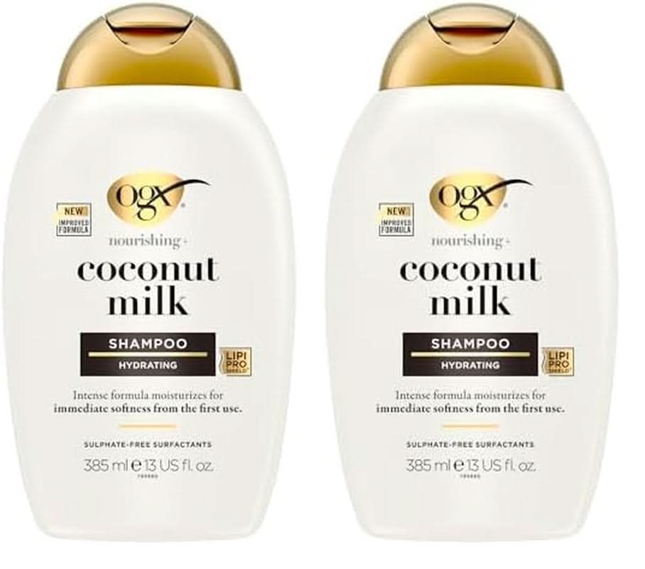 Shampoo with coconut milk OGX (385 ml), moisturizing effect Shower and bath Naty Shop 2 x 385 ml