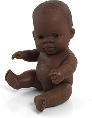 Miniland Babypuppe afrikanischer Junge 21cm-31143, Braun