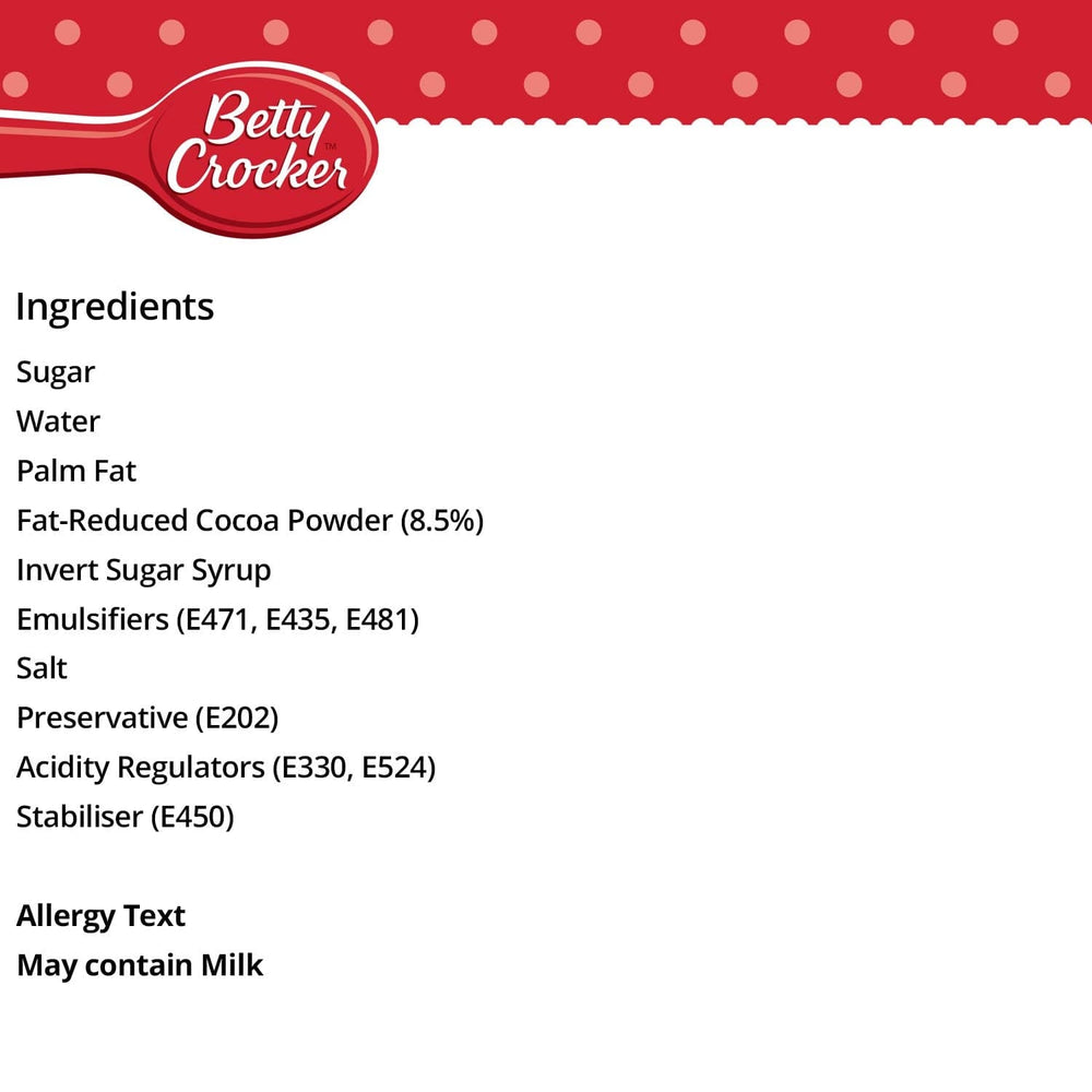 Betty Crocker, Cake icing with chocolate and caramel, 400 grams Glazes and Decor Naty Shop