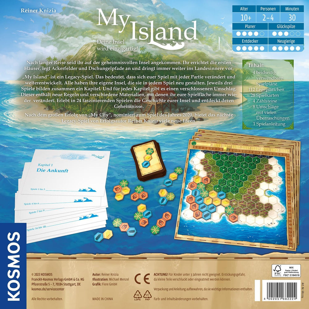 Kosmos 682224 My Island Legacy Game 8 Chapters Board Game for 2-4 Players Ages 10+ Based on the hit My City (2021 Game of the Year nominee)