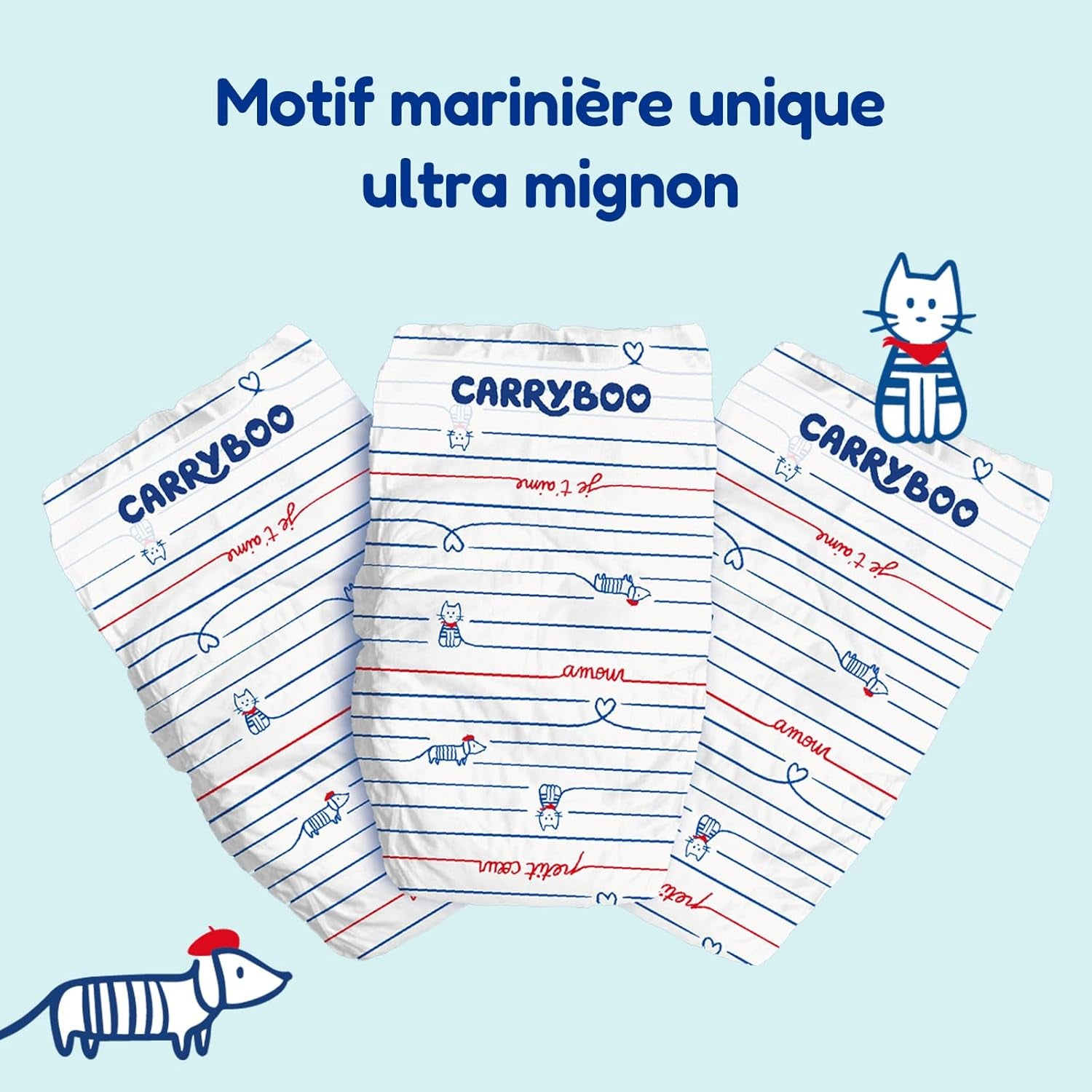 Diapers size 4+ (9-20 kg) - healthy and highly absorbent - 12 hour leak proof - no unwanted substances - made in France - affordable price - 126 disposable diapers