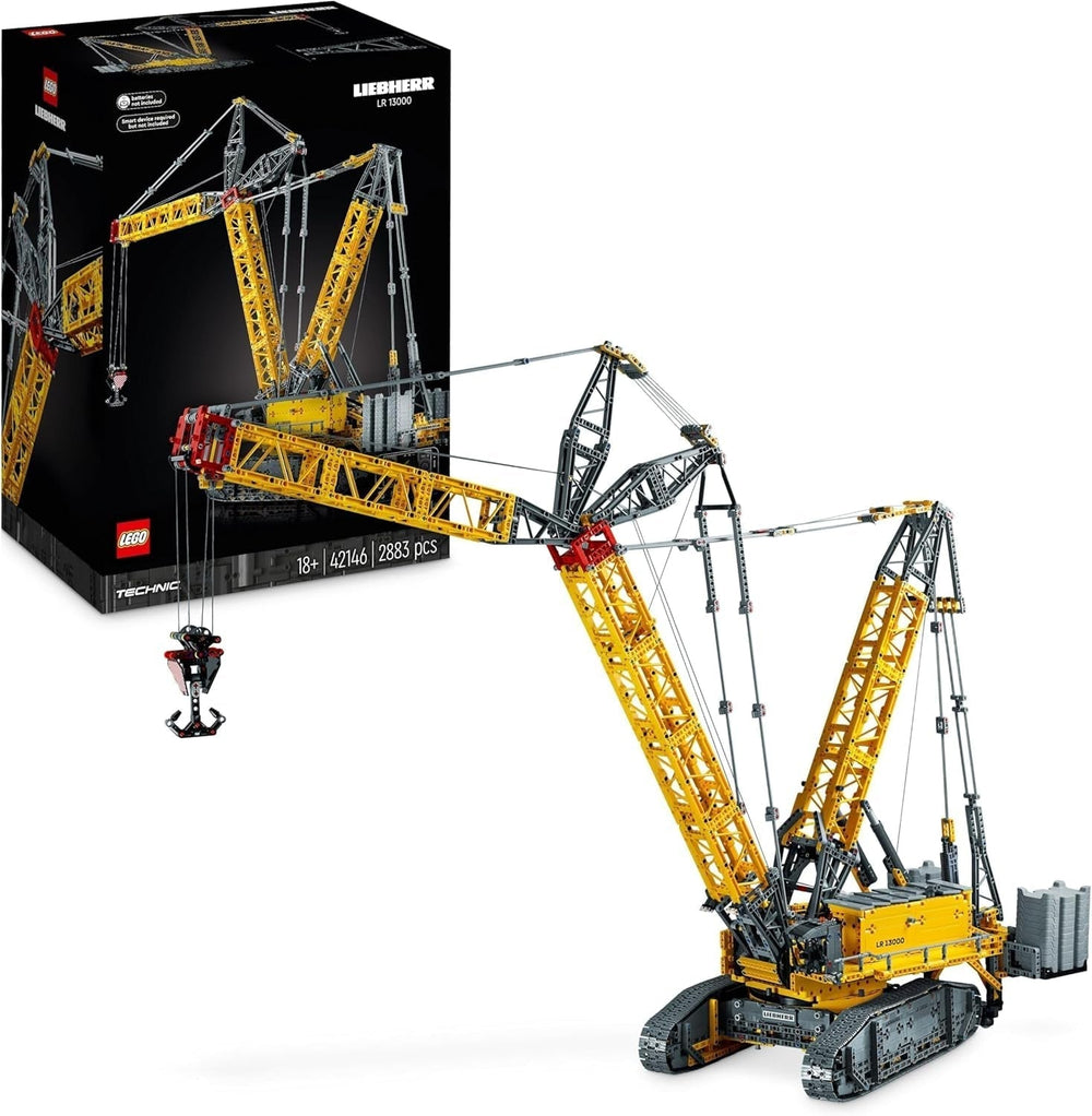 LEGO Technic Liebherr LR 13000 Crawler Crane Set, Build the Best Remote Controlled Construction Vehicle Model with Control+ App, Crane with Winch System and Lifting Arm, Large Model Kit for Adults 42146 Building Sets Besuche den LEGO-Store Default Title