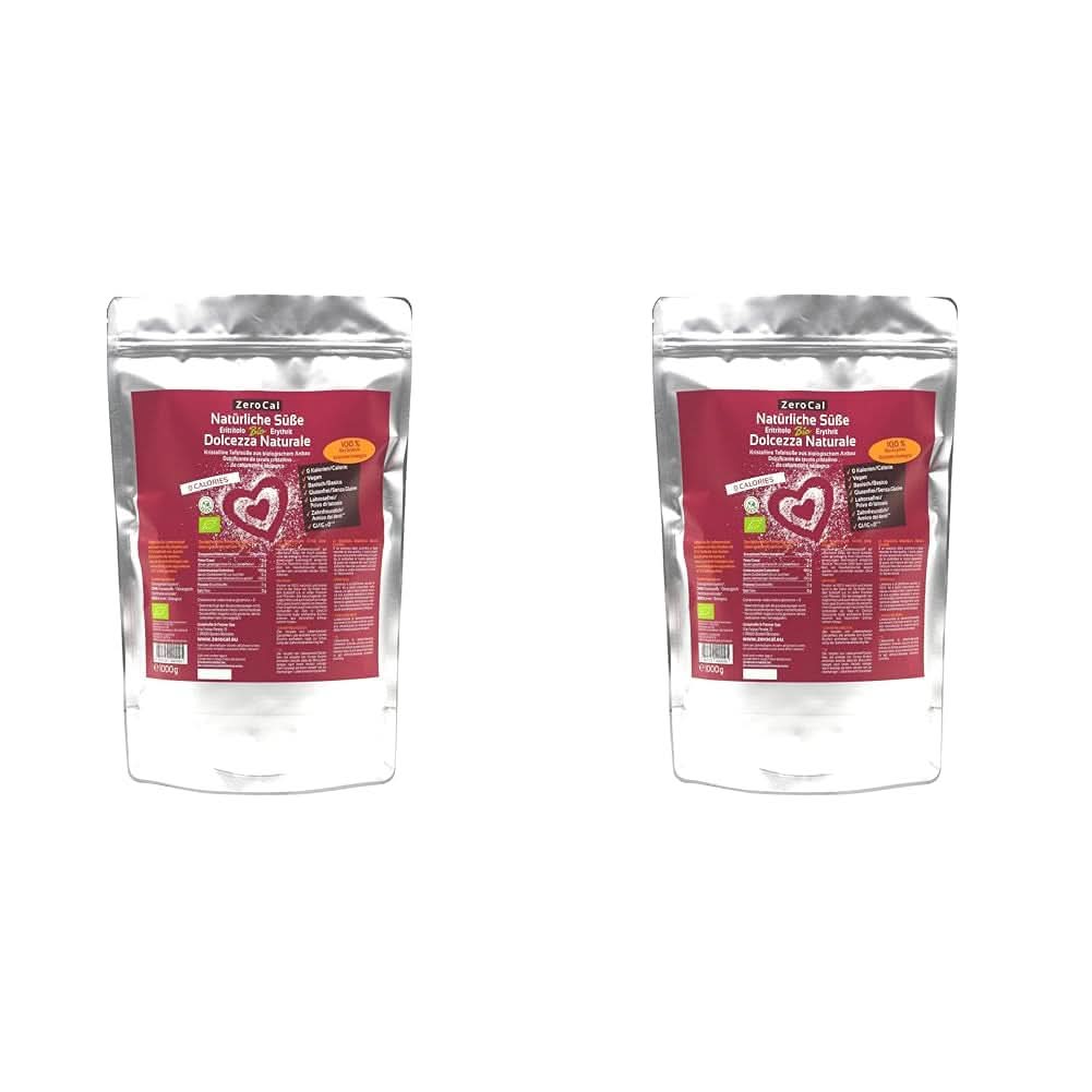 Zerocal - Organic Erythritol 1KG Sweeteners Naty Shop 2 x 1 Kg