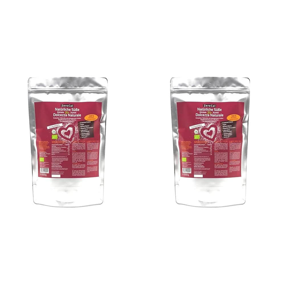 Zerocal - Organic Erythritol 1KG Sweeteners Naty Shop 2 x 1 Kg