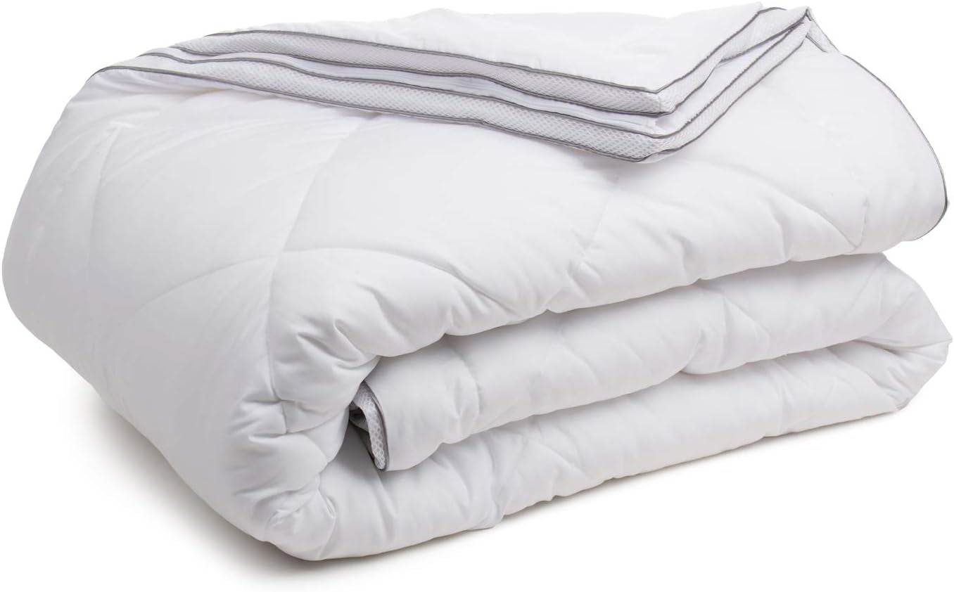 Gözze - 4-Season Quilt, Set of 2, Summer Quilt + Autumn/Spring Quilt, Breathable Quilt with Climate Band, 135 X 200 Cm - White Naty Shop Quilts and Quilts 135 X 200 Cm 4-Season Quilt