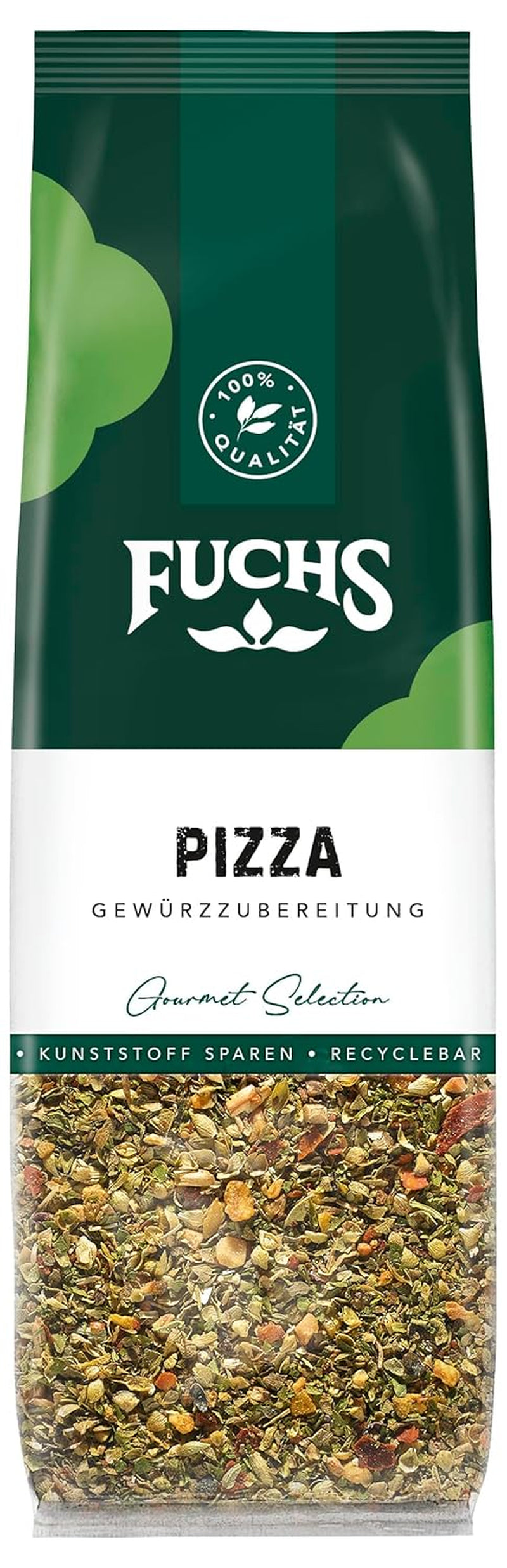 Fuchs Gewürze - Pizza Gewürzzubereitung in recyclable Nachfüllbeutel, Gewürzmischung mit Italianen Kräutern, ideal for Bruschetta - 30 g