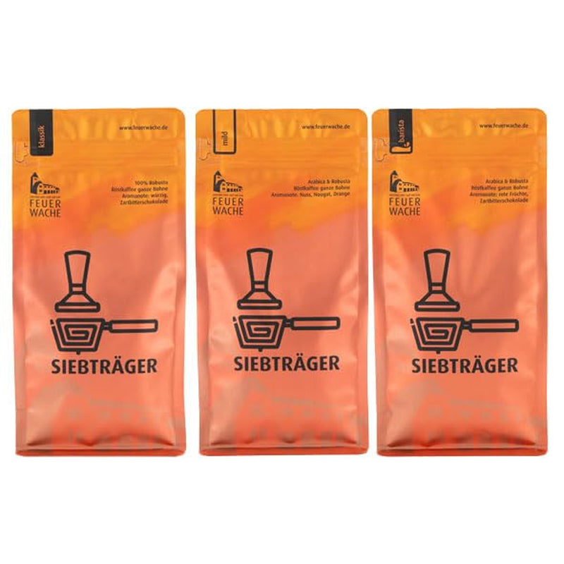 FEUERWACHE Rösterei Kaffee Siebträger Blend, Probierpaket, 750g ganze Bohnen