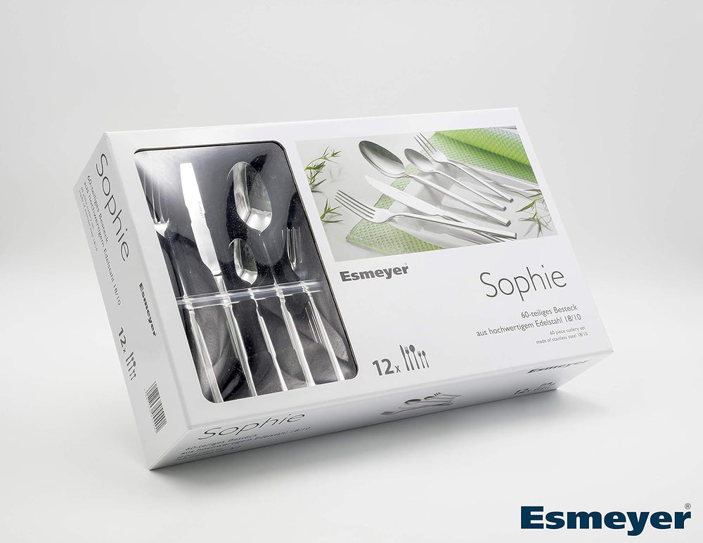 199-830 Sophie 60-piece cutlery set, polished in gift box, Kitchen Naty Shop