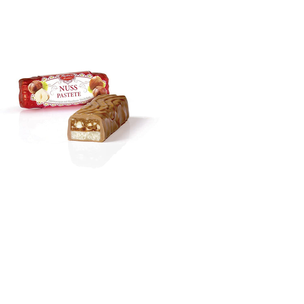 Reber Nut Paste, Alpine Milk Chocolate, Contains Alcohol, Nougat, Hazelnut, Rum & Marzipan 49g (Pack of 6)