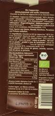 Organic chocolate filled with cappuccino, 100g