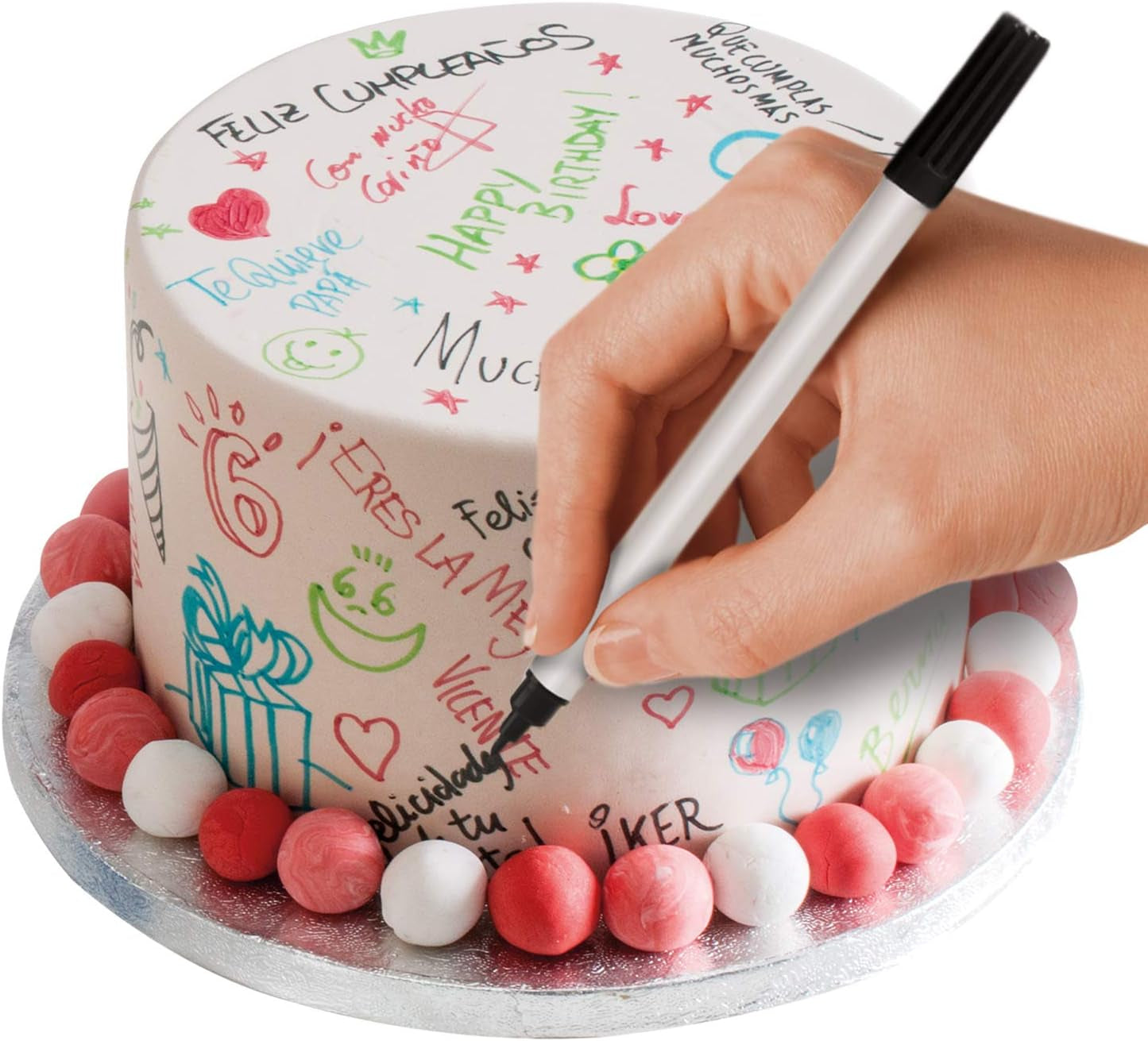 Dekora 414094 - Pixuri negre colorante alimentare pentru decorarea brioșelor, fondant sau hârtie comestibilă - Culoare neagră, Negru