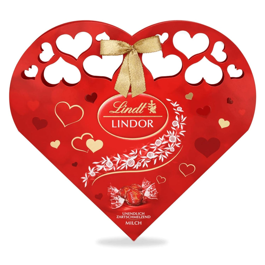 Lindt Lindor heart pack, pachet de 4 (4 X 112 G) Bomboane de Ciocolata Naty Shop 200 G Ciocolata cu lapte