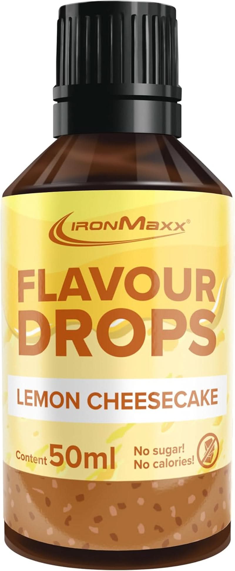 Ironmaxx flavored drops - No calories and no sugar, 50 ml Flavors Naty Shop Lemon Cheesecake