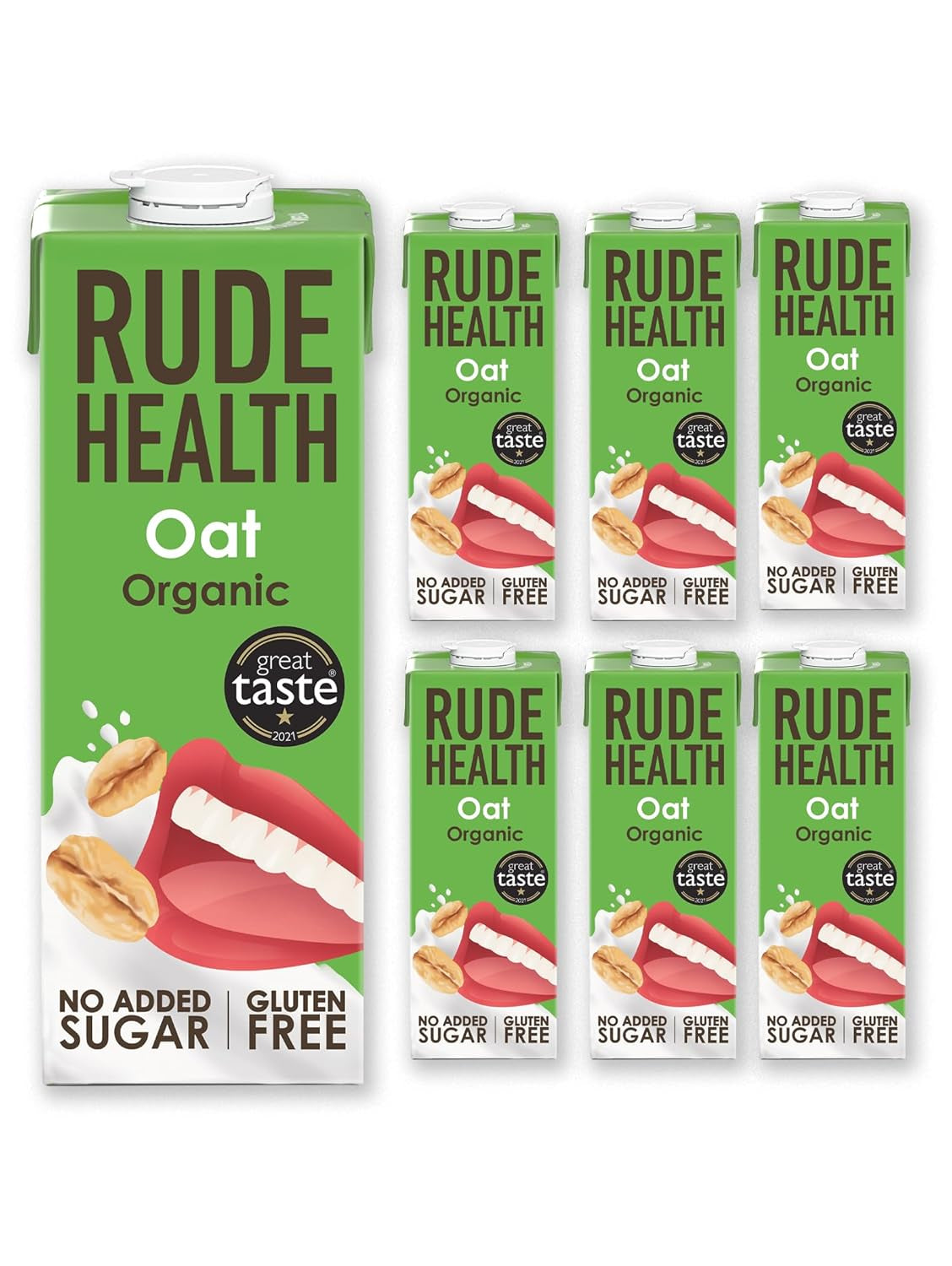 Rude Health 6 x 1 Liter Bio-Cashew-Drink, 100% natural Bio-Getränk, glutenfrei, ungesüßt, preisgekrönt, gesund & vegan, 100% recycelbare Verpackung