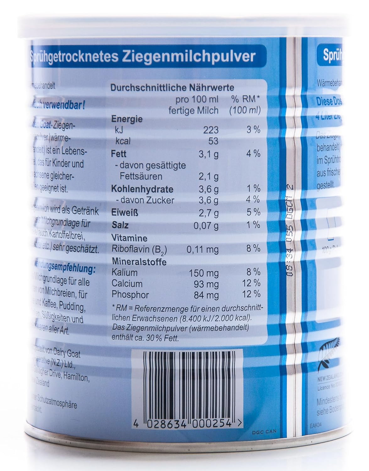 Ziegenmilch Pulver 400 g - 1 Stück
