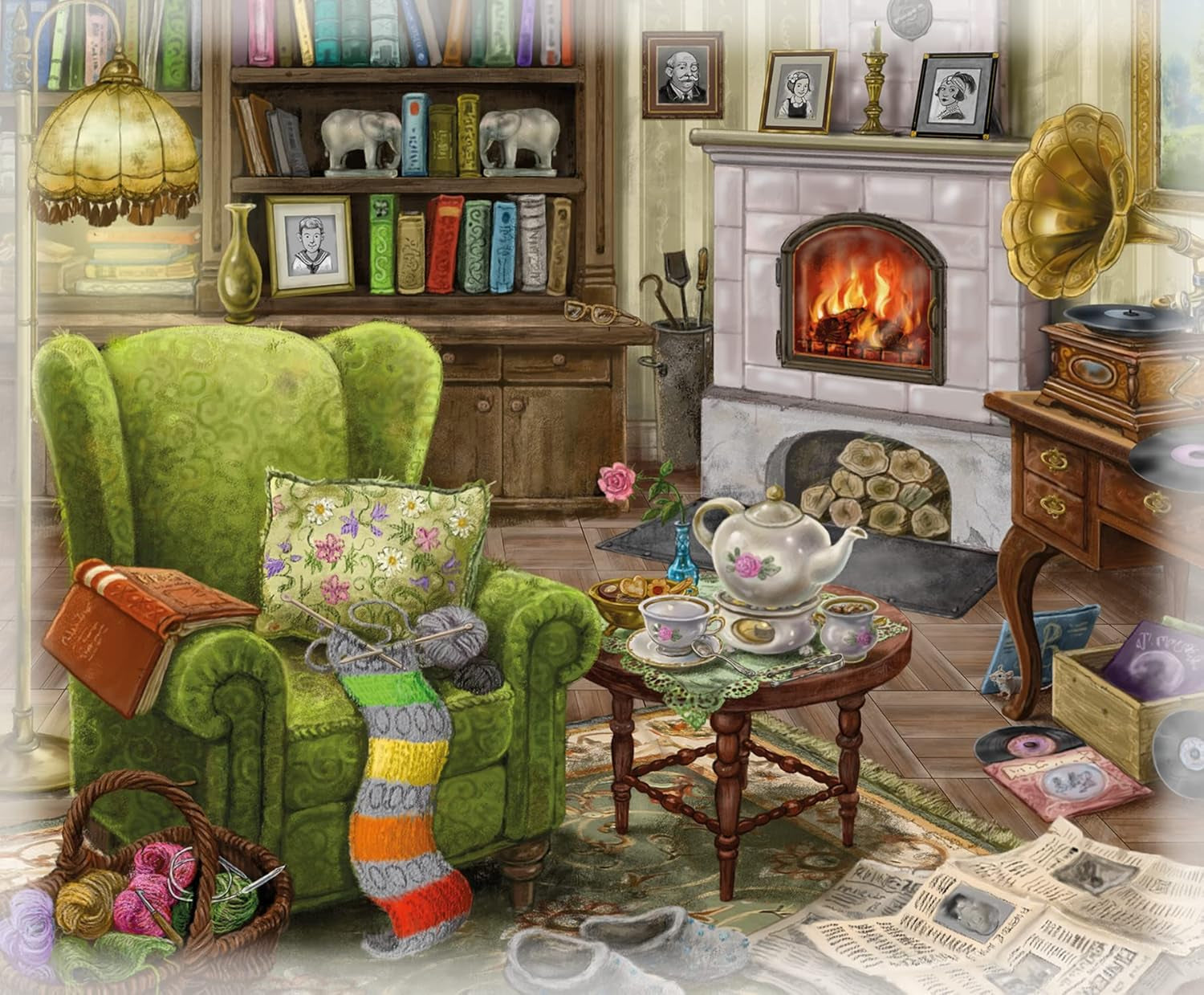 Ravensburger EXIT Puzzle - The Ghostly Manor House - 6X 99-piece jigsaw puzzle for puzzle-loving adults and children aged 10 and up Puzzle Naty Shop