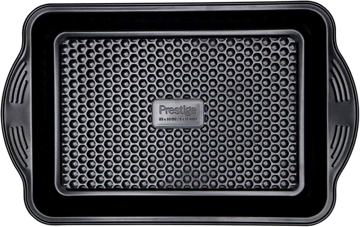 Prestige 48227 Aerolift Muffin Zinn, Carbon Steel, Schwarz Molds and baking trays Naty Shop Mittel Auflaufform