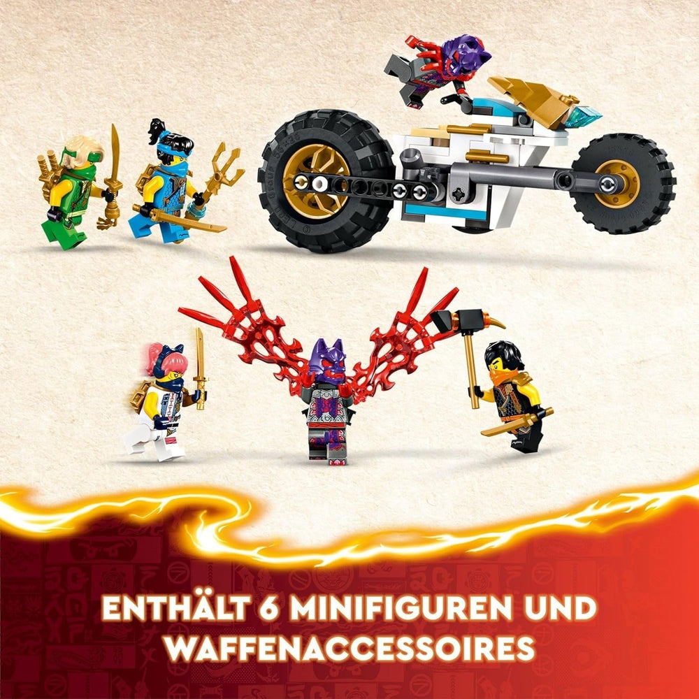 LEGO NINJAGO Ninja Team Combi Caterpillar 4 in 1 Set with Glider, Racing Car and 2 Motorcycles and 6 Minifigures Gift for Boys and Girls Ninja Toy 71820 Building Sets Besuche den LEGO-Store