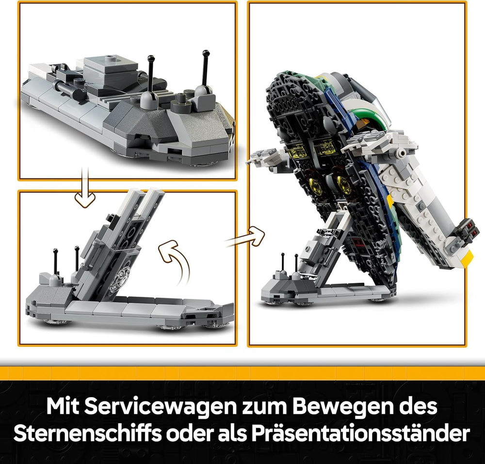 LEGO Star Wars: Angriff der Klonkrieger Jango Fetts Sternenschiff - Spielzeug für Jungen und Mädchen ab 9 Jahren - Kopfgeldjäger Minifiguren - Kreative DIY Deko - Geschenkidee für Kinder - 75433