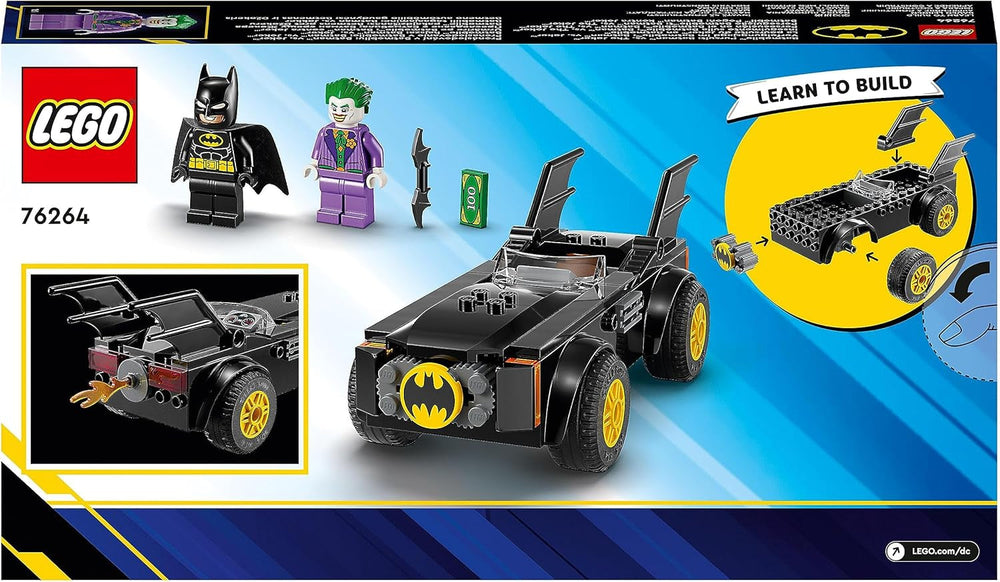 LEGO 76264 DC Chase in the Batmobile: Batman Vs. Joker toy car set, Superhero starter set with 2 minifigures, Toy for preschoolers, boys, girls aged 4+, Quick to assemble Building sets Besuche den LEGO-Store