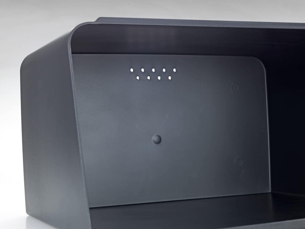 WENKO coș de pâine cu placă de bambus Kubo, depozitare versatilă a pâinii cu capac și placă de tăiere integrată din bambus, cutie de depozitare a alimentelor, depozitare durabilă a pâinii, 35 x 20,5 x 26 cm, negru/natură Cutii depozitare alimente Naty Shop