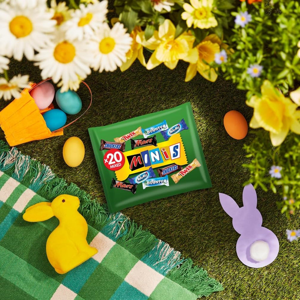 Mini Mixed Chocolate Bulk Pack, 20 Mini Chocolate Snacks (Mars, Snickers, Bounty, Twix, Milky Way), As Candy, Chocolate Gift, Candy Box, 400g