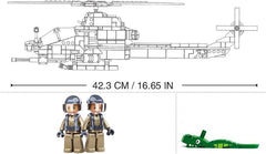 Kampfhelikopter IV (482 Teile) [M38-B0838], Spielset, Klemmbausteine, Soldaten, mit Spielfigur, Army, bunt, Sluban Klemmbausteine ​​SL95708