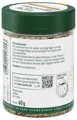 Fuchs Gewürze - Kreuzkümmel ganz - orientalisch-nussige Note für Falafel und Linsengerichte - natural ingredients - 60 g in wiederverwendbarer, recyclebarer Dose