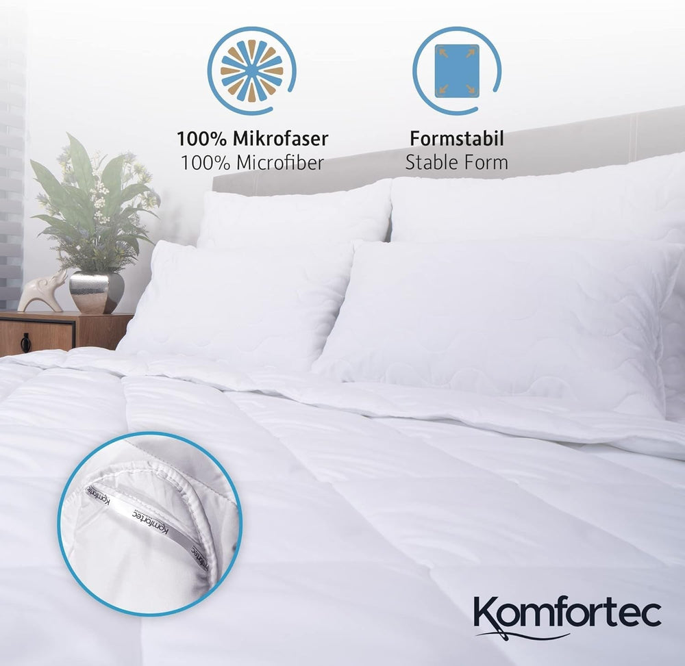 Komfortec Summer Blanket 135X200 Cm, 170Gsm, Thin and light blanket for summer, anti-allergic blanket, white Quilts and quilts Naty Shop