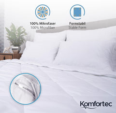 Komfortec Summer Blanket 135X200 Cm, 170Gsm, Thin and light blanket for summer, anti-allergic blanket, white Quilts and quilts Naty Shop