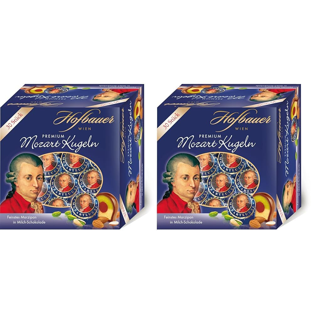 Hofbauer Vienna Mozart Balls, Box of milk chocolate 600 grams (30 pcs.) Naty Shop