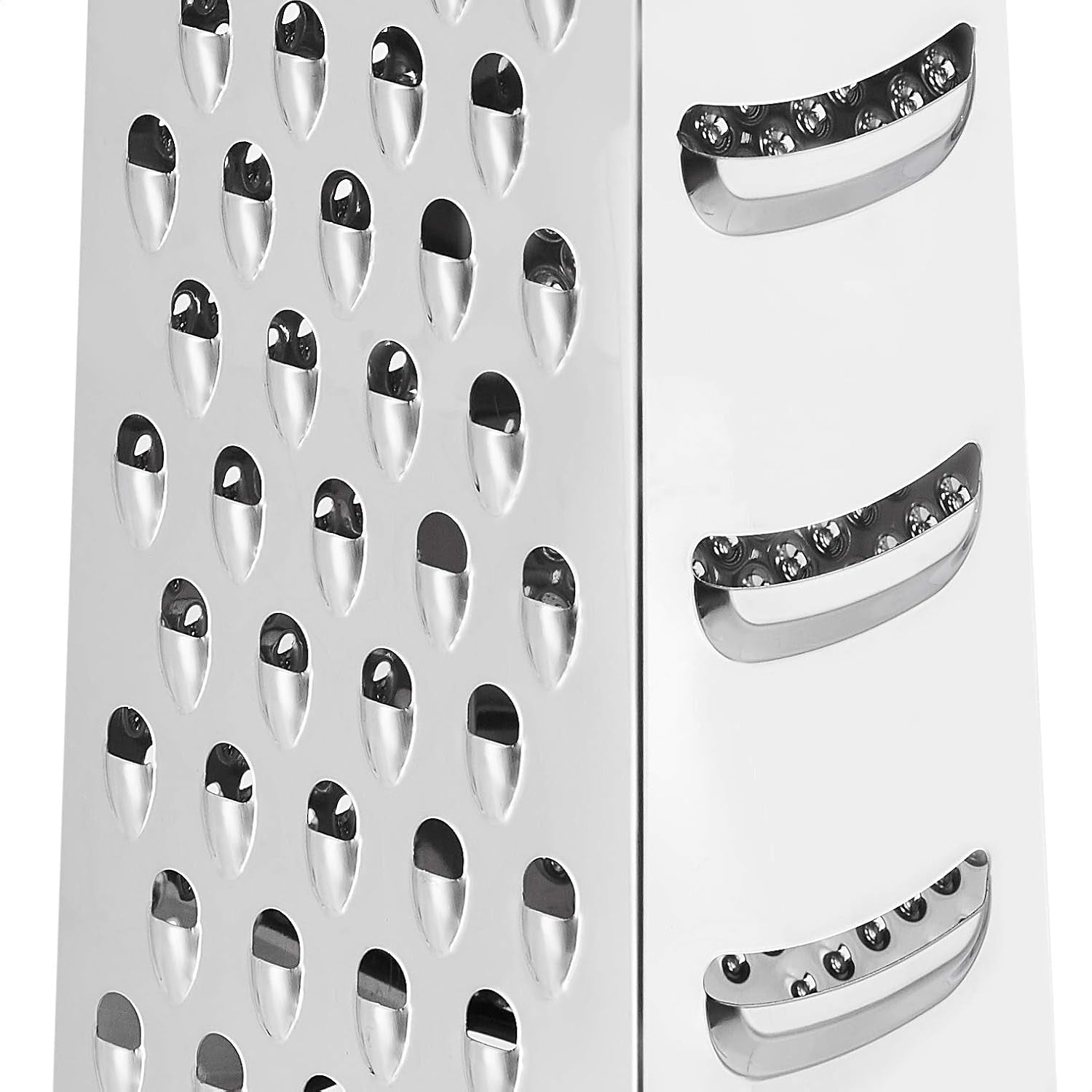 Peeler Naty Shop sturdy stainless steel square cheese grater with non-slip base
