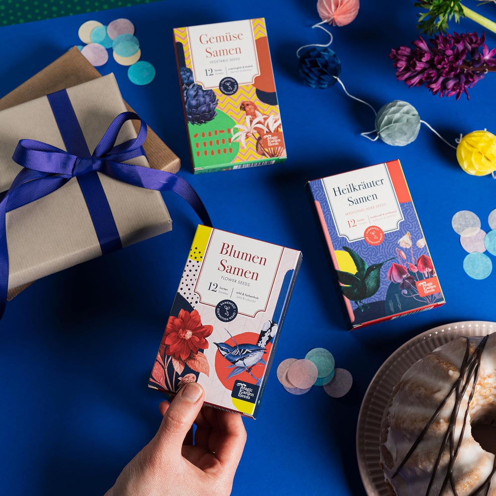 Blooming Rainbow - 6 Free Pollinated Flower Mixes - Spectacular and Colorful - Seed Set for Beginners, as a Small Gift or for Personal Use