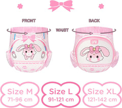 Adult printed diapers 5500-5800 ml, 10 pieces - Baby Usagi (XL)