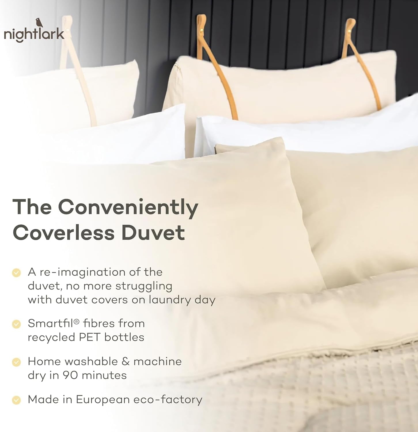 Night Lark Plapumă fără capac, 4.5 Tog, dimensiune rege, colecție Tufted Dot, lenjerie de pat de lux, hipoalergenic, lavabil la mașină, nisip cald Plapumi si pilote Naty Shop