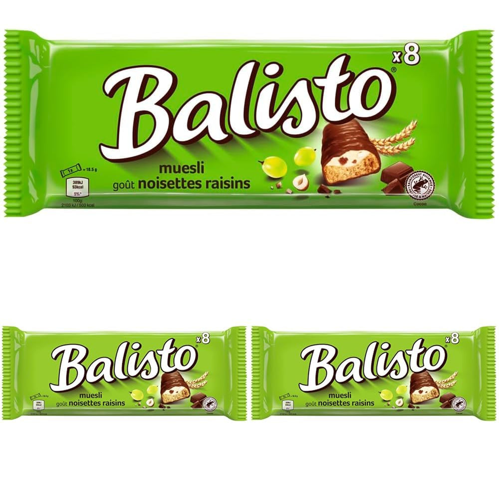 Balisto Chocolate Pack Bulk, Yoberry, Cereal & Yogurt Chocolate Bars, 8 x 18.5g, Chocolate, Muesli Bars, Chocolate Bulk Pack (148g)