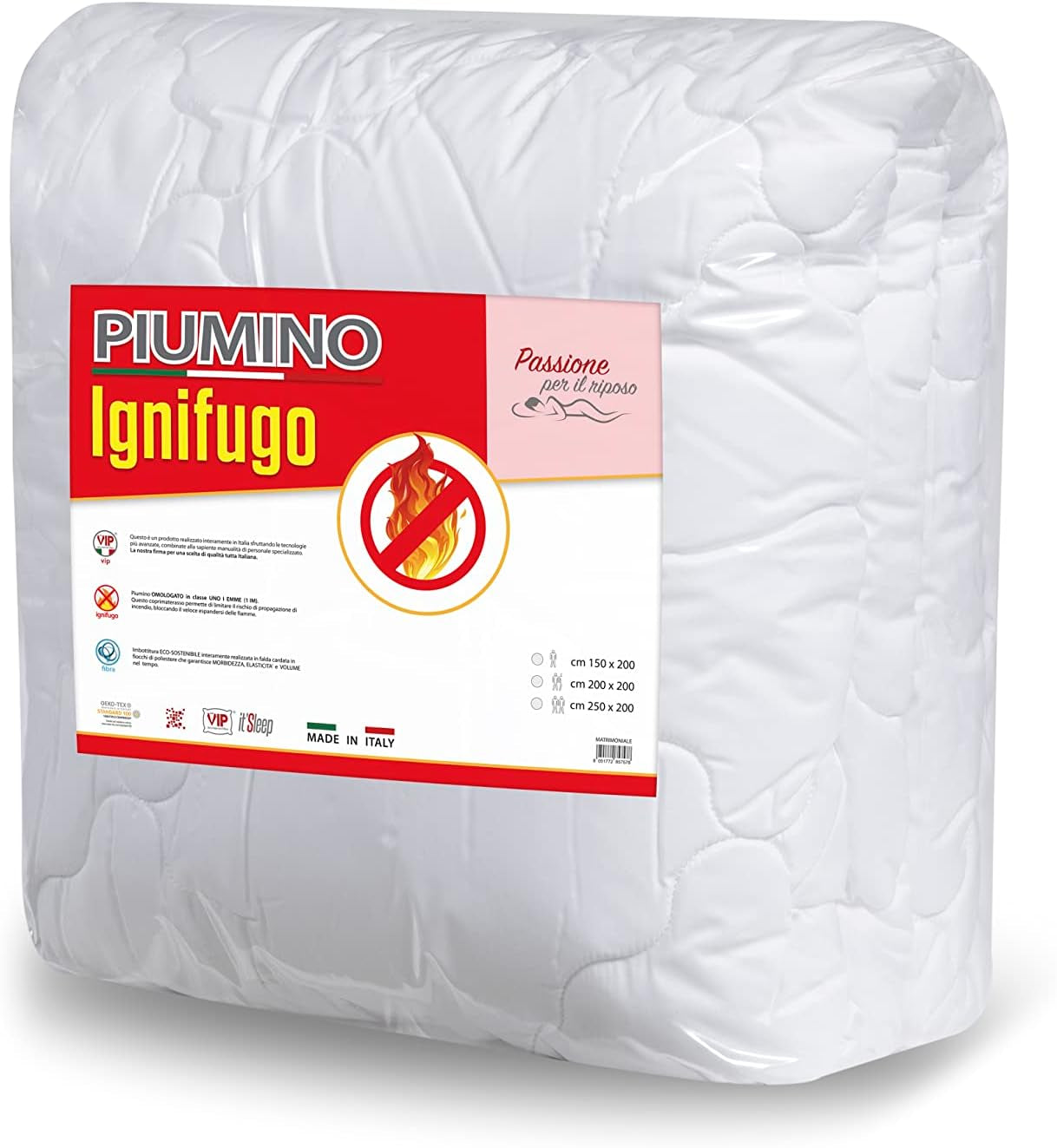 V.I.P. Very Important Pillow Plapumă de puf pentru iarnă, aprobată clasa 1, 100% poliester, silicon, cartonată, 155 X 205 cm, mărimea 300, alb Plapumi si pilote Naty Shop