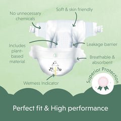 Moomin Baby Eco Diapers, Size 3, 5-8kg, 48 Pieces, Premium Soft Diapers | Soft and skin-friendly, breathable, absorbent, no unnecessary chemicals |