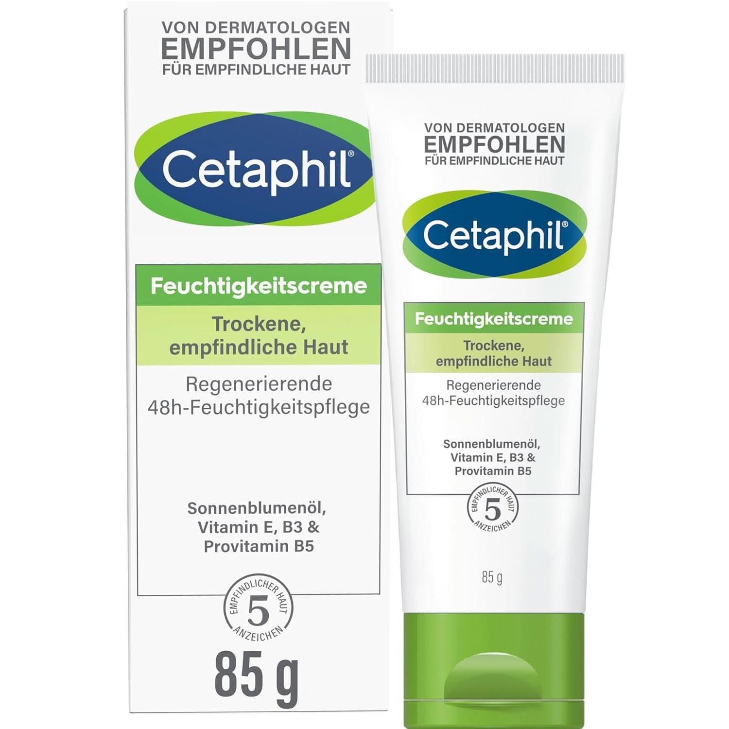 Cetaphil Cremă hidratantă pentru piele uscată, sensibilă, 85 ml Duș și baie Naty Shop 85 grame Fara Aroma