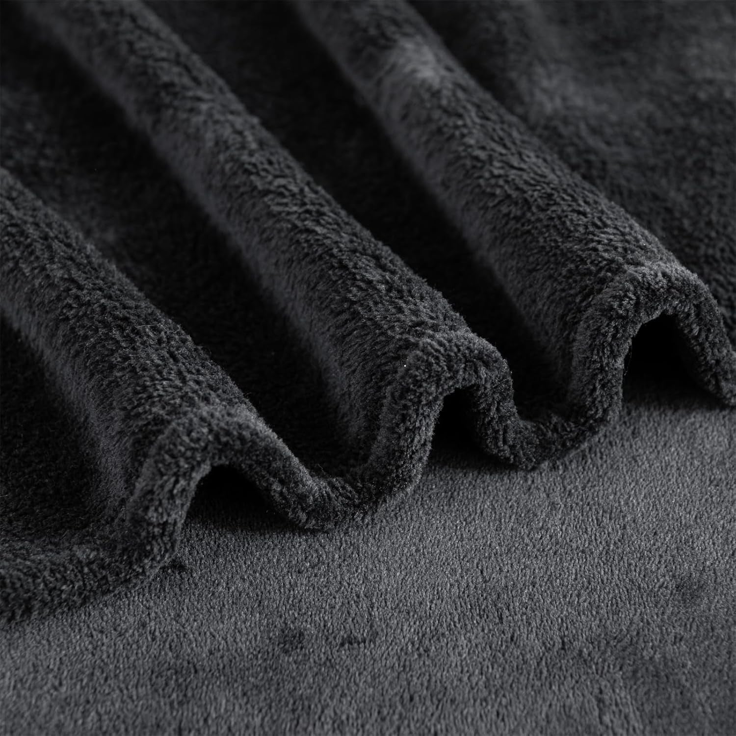 Good Nite Cozy Blanket Fluffy Blanket Bed Blanket Sofa Blanket XL Living Blanket Fleece Blanket 150X200Cm Black Soft Warm Blankets Fluffy Blanket Beds and Blankets Good Nite