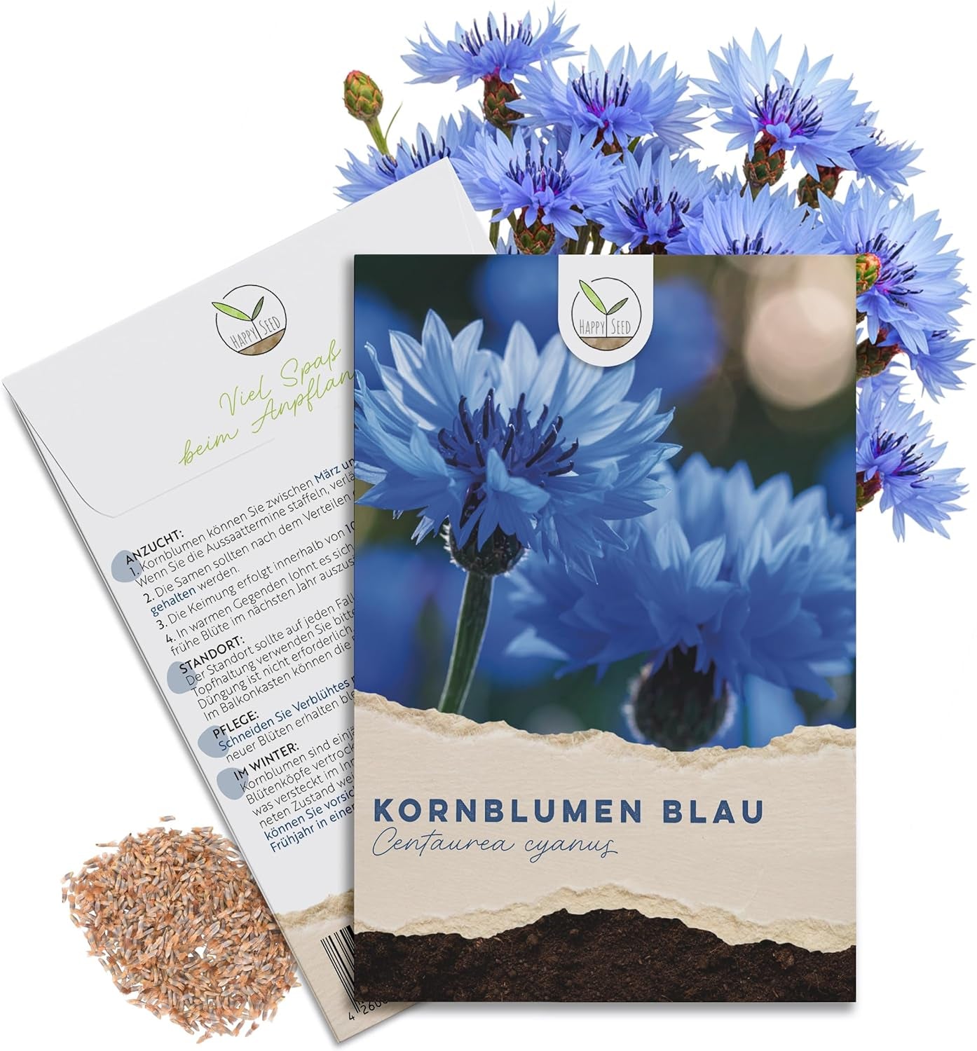 Kornblumen Samen (Centaurea Cyanus) - Wunderschön Leuchtende Blumen Mit Langer Blütezeit Für Eine Bunte Blumenwiese (Rot, 1000 Korn, 80 Cm)