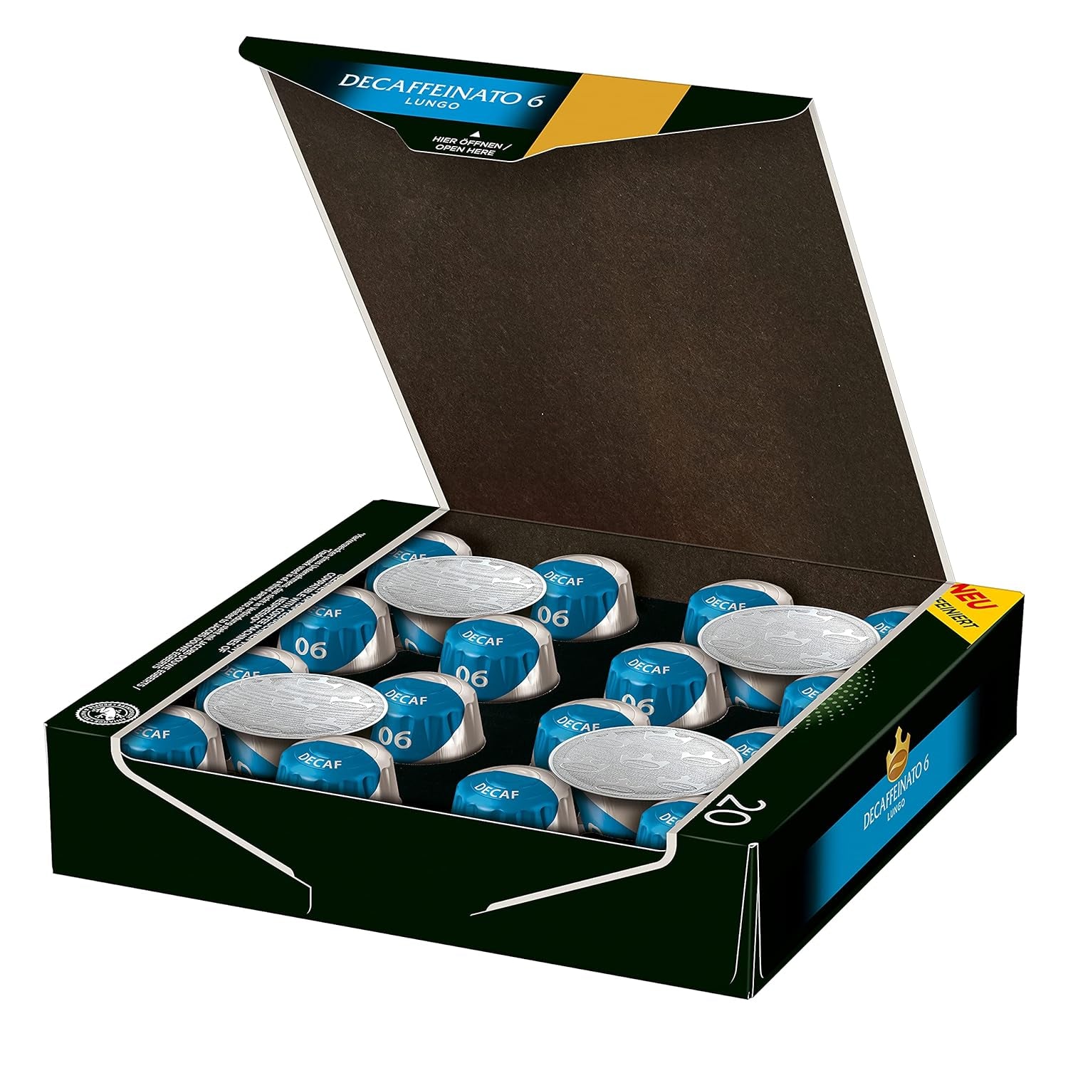 Jacobs Kaffeekapseln Guten Morgen XL Intense - 10er Pack (10 x 20 Getränke) & Kaffeekapseln Lungo Decaffeinato- Intensität 6- 200 Nespresso kompatible Kapseln, 10er Pack, 10 x 20 Getränke