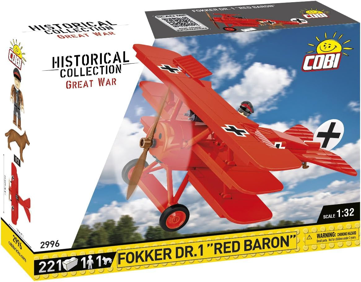 COBI Fokker DR. I RED Baron, 8.8 x 7 x 3.5 inches