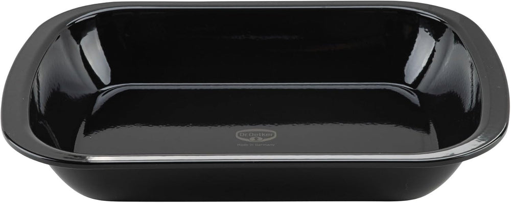Dr. Oetker Back-Idee Kreativ Dessert- Und Auflaufform Aus Enamelle, 39.5 X 28 X 6.5 Cm– Hitzebeständig Bis 400°C, Schnittfest, Kratzfest, Induktionsgeeignet, Schwarz Molds and baking trays Naty Shop